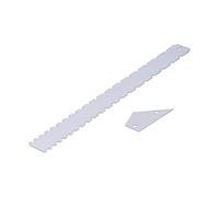 Generic Guitar Notched Straight Edge Ruler Durable Aluminum Neck Ruler for Guitarists on the Go (Silver)