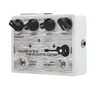 Generic Guitar Pedal Electric Preamp with LED Indicator, Portable Aluminium Alloy Instrument Equipment, Enhances Sound Effect, DC9V Power Supply