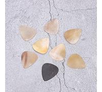 Generic Guitar Picks Set Clear Tone Quality Lightweight Acoustic Electric Ukulele Mandolin Banjo Accessory for Music Enthusiasts Handcrafted Buffalo Horn 8Pcs