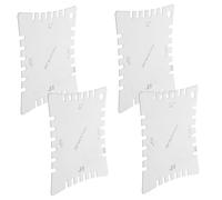 Generic Guitar Radius Gauge 4 Pcs Stainless Steel Notched Fingerboard Measuring Tool for Electric and Acoustic Guitars Accurate Fretboard Setup and Luthier Use