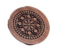 Generic Guitar Sound Hole Cover Block, Elegant Mahogany Wood Protector for EQ Acoustic Folk Guitars, Reduces Feedback, Size 10cm (3)