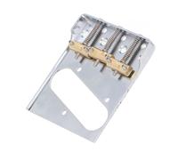 Generic Guitar Telecaster Bridge with 3 Brass Saddles for Vintage Telecaster Style Electric Guitars, Solid Stainless Steel Material, 2-1/8in String Spacing, Complete Set