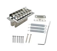 Generic Guitar Tremolo Bridge, Single Swing Tremolo Bridge Accessories, Metal, Portable 6 String for Maintenance, Performances, Pro, silver