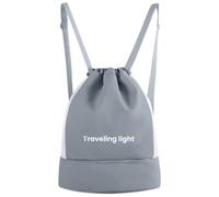 Generic Gym Bag Small Sports Bags Adjustable Women or Men Waterproof and Strong Sack Pack for Yoga, Luggage, Travel Storage (Blue)