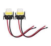Generic H11 Ceramic Female Socket Connector 2Pcs Simple Wiring for Car Headlights, Fog Lights 12-24V