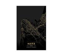 Generic Haifa Israel World Map Poster Canvas Poster Bedroom Decor Sports Landscape Office Room Decor Gift Unframe: 12x18inch(30x45cm)