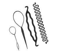 Generic Hair Bun Maker Sturdy Tools for Fashionable Hairstyles for Wedding/Party/Appointment, Plastic, 4PCS (No. 1 4PCS)