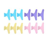 Generic Hair Claw Clamps Holding Hair Clips Durable Section Tools for Hairdressers Salon Use 12PCS Colorful PP 8x4.5cm (#1)