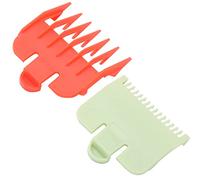 Generic Hair Clipper Guide Combs Professional Attachment Safe Control for Haircuts Plastic 1.5mm 4.5mm 2 Pack for Barbershop (red and green)