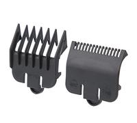 Generic Hair Clipper Guide Combs Replacement Hair Guards Trimmer Supply for Easy Haircutting Beginner Friendly Plastic 2 Pack for Beginners (Black)