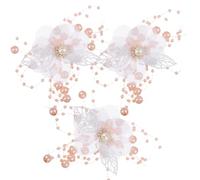 Generic Hair Clips Adds and Flower Hair 3pcs Wedding a Pearl Bridal, Cloth Imitation Pearl Material Elegance and Finishing a Style, Party for Brides