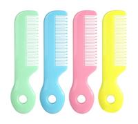 Generic Hair Combs round Teeth Abs Material 4pcs Designed to Remove Knots and Massage The Scalp for Boys and Newborns for Registry and Shower Gifts