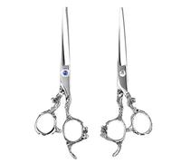 Generic Hair Cutting Scissors and Thinning Shears for Professional Barbers and Home Users Silver Stainless Steel 17.5cm (#2)