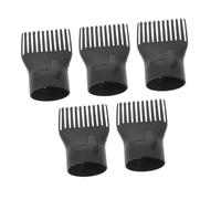 Generic Hair Dryer Combs 5pcs Black Universal Hair Dryer Nozzles Diffuser Attachment for Blow Dryer Styling Tool