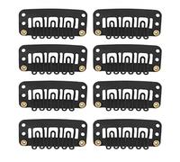 Generic Hair Extension Clips Stainless Steel 6 Teeth U Shape Snap Clips for Hairpiece, Strong and Durable, 100Pcs for Home Hair Salon