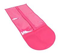 Generic Hair Extension Holder, Hair Extensions Storage Bag Portable Wig Hanger with Strong Zipper Wig Storage Bags, PE+Non-Woven Fabric Holder for Travel and Daily Use (Rose Red)