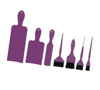Generic Hair Highlighting Board Set Professional Hair Dyeing Tools for Salon Use 7pcs Dye Tool Set for Balayage Coloring, Suitable for Hairdressers and Beginners (Purple)