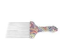 Generic Hair Pick Comb, Professional Afro Stainless Steel with ABS Handle Hair Picks For Curly Detangle Comb For Detangling & Stylin (K4)