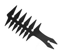 Generic Hair Styling Wide Tooth Double Sided Hair Comb for Men, Portable Plastic Comb for Knot-Free, Lightweight Care Tool for Home Barber Shop, ABS Material (Black)