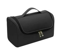 Generic Hair Tools Travel Bag PU Leather Hair Dryer Accessories Waterproof Iron Organizer Storage Case, for Travel Home, Black