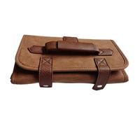 Generic Hairdressing Scissors Case, PU Leather Salon Tool Bag, Hairdressing Tool Holder for Makeup Artists And, Brown