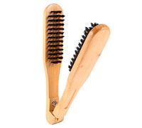 Generic Hairdressing Tools, Double Brushes Lightweight Durable Wooden Styling Tools, Baber Shop for Daily Maintenance of Straight Hair Women Professional Hairdressers