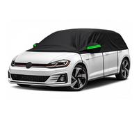 generic Half car cover Compatible with Peugeot 107 2005-2014，Waterproof and snowproof， Sunroof Cover, Car Window Cover half car cover for winter（Black）