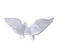 Generic Halloween Angel Wings Cat Costume for Pets L Size White Cloth with Easy Closure, for Daily Wear and Halloween Parties