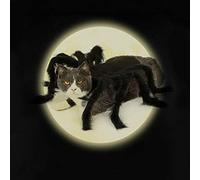 Generic Halloween Pet Spider Clothes Scary Horror Spider Design Costume for Dog Cat, Soft Felt Cloth + Plush, Suitable for Party Holiday Photo, Neck Circumference 20-32cm/7.87-12.59inch (As Shown)