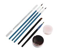 Generic Halloween Scar Wax Makeup Kit 8pcs Special Effect Wound Wax Blood Plasma Spatula and 5 Brushes Professional Scar Wound Set for Halloween Makeup and Horror Effects