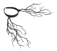 Generic Halloween Witch Headband with Blue Exaggerated Branch Horns, Dark Gothic Horned Headdress Party Headpiece for Women, Cosplay Accessory for Halloween Celebrations and Costume Events