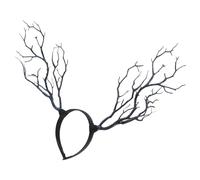 Generic Halloween Witch Horn Headband with Blue Branch Design, Exaggerated Cosplay Hair Hoop for Women, Party and Themed Celebration Hair Accessory