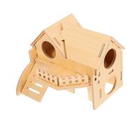 Generic Hamster Hideout Durable Multi Purpose Pet House for Guinea Pig Rat and Small Rabbit Secluded Space and Play Sturdy Wood Material Quiet Warm Retreat