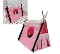 Generic Hamster Hideout Tent Soft Warm for Small Animals Made of Felt, Rabbit, Guinea Pig, Rat House (Pink)