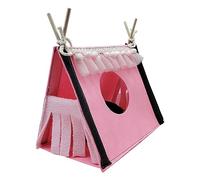 Generic Hamster Hideout Tent Soft Warm for Small Animals Made of Felt, Rabbit, Guinea Pig, Rat House (Pink)