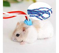 Generic Hamster Leash with Adjustable Collar for Small Pets Soft and Comfortable Nylon Harness Ideal for Outdoor Training and Walks (Blue and Purple Gradient)