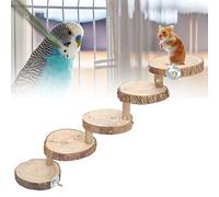 Generic Hamster Toy 5 Layers Wooden Ladder Climbing Stairs for Small Pets Natural Eco-Friendly Material 26 X 8cm