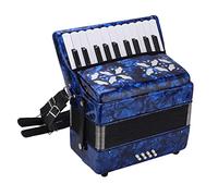 Generic Hand Accordion with 22 Keys and 8 Bass for Kids and Students Easy to Play Durable Materials (Dark Blue)