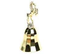 Generic Hand Bell with Golden Horse Design Vintage Call Bell for Dinner Wedding Holiday Party Hotel Service 10.8x4.8cm