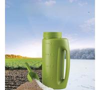 Generic Hand Held Spreader Shaker Fertilizer Salt Spreader Durable Adjustable Dispenser for Lawns Gardens Walkways Plastic 13x9x28cm 2L Capacity (Green)