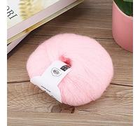 Generic Hand-Knitted Mohair Wool Yarn for Lightweight Shawls and Scarves Ideal for DIY Crafts 50g (40 Light Pink)