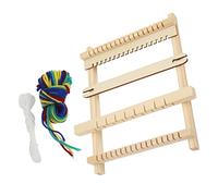 Generic Hand Loom Smoothing Safe Operation Knitting Machine for Kids Wooden Weaving Device for Tapestries,Scarves