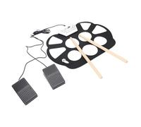 Generic Hand Rolled Practice Pad with Pedal Operated Cymbals + Great Gift Choice for Xmas and Special Occasions, ABS Silicone Jazz Drums Set for Children and Beginners