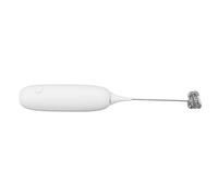 Generic Handheld Battery Operated Milk Frother Convenient Small Foam Maker for Coffee Hot Chocolate for Household Use 304 Stainless Steel 9.4x1.4in (White)