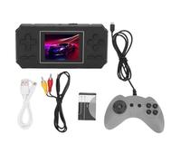 Generic Handheld Game Console, AV Output Portable Gaming System with Built in Hundreds of Classic Games(Black)