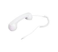 Generic Handheld Retro Phone Receiver Wired with Speaker for Comfortable Conversations At Home Office (White)
