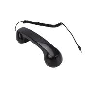 Generic Handheld Retro Phone Receiver Wired with Speaker for Comfortable Conversations At Home Office (Black)