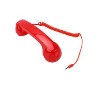 Generic Handheld Retro Phone Receiver Wired with Speaker for Comfortable Conversations At Home Office (Bright Red)