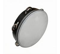 Generic Handheld Tambourine with Openings Beginner-Friendly Frame Drum with Metal Cymbalettes Lightweight Percussion Instrument for Artists, Students, 9 IN