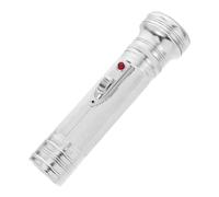 Generic Handheld Torch with Iron Body Vintage Metal Flashlight 80s Classic and Portable Design Retro Style Flash Light Prop for Outdoor Activities and Collectible Use